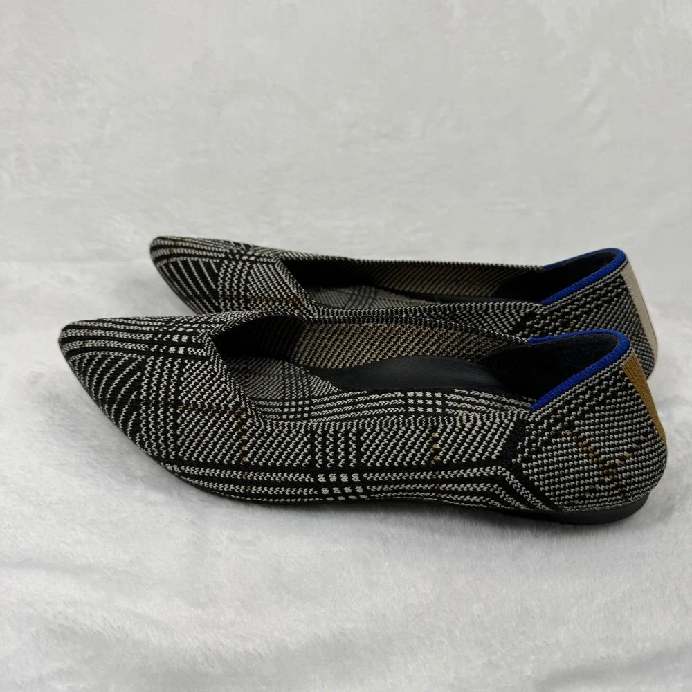 Rothy's The Point in Black Glen Plaid *RETIRED* Size‎ 8.5 RARE